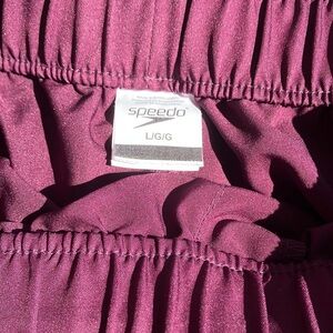 Speedo Burgundy Athletic Shorts